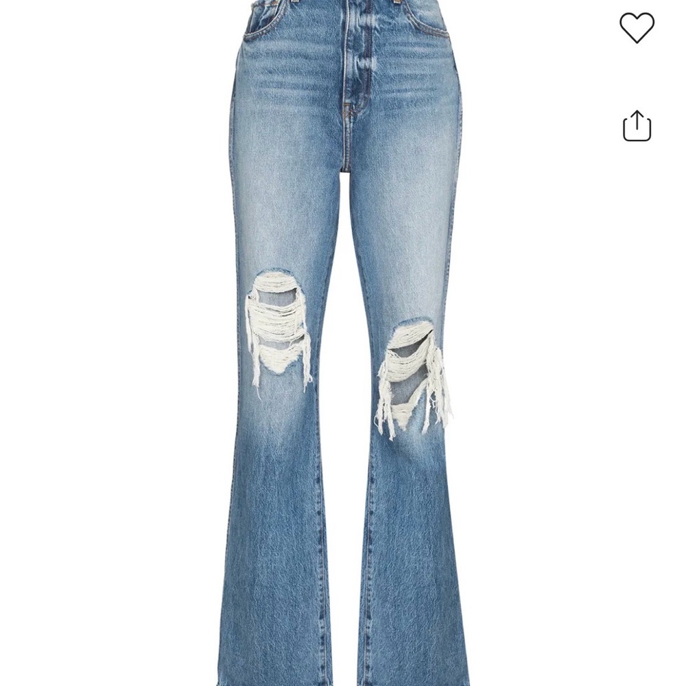 Distressed Blue Jeans